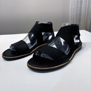 Sorel Ella Women's Black Cross Strap Stretch Sandals 1787541010 US Size 8‎